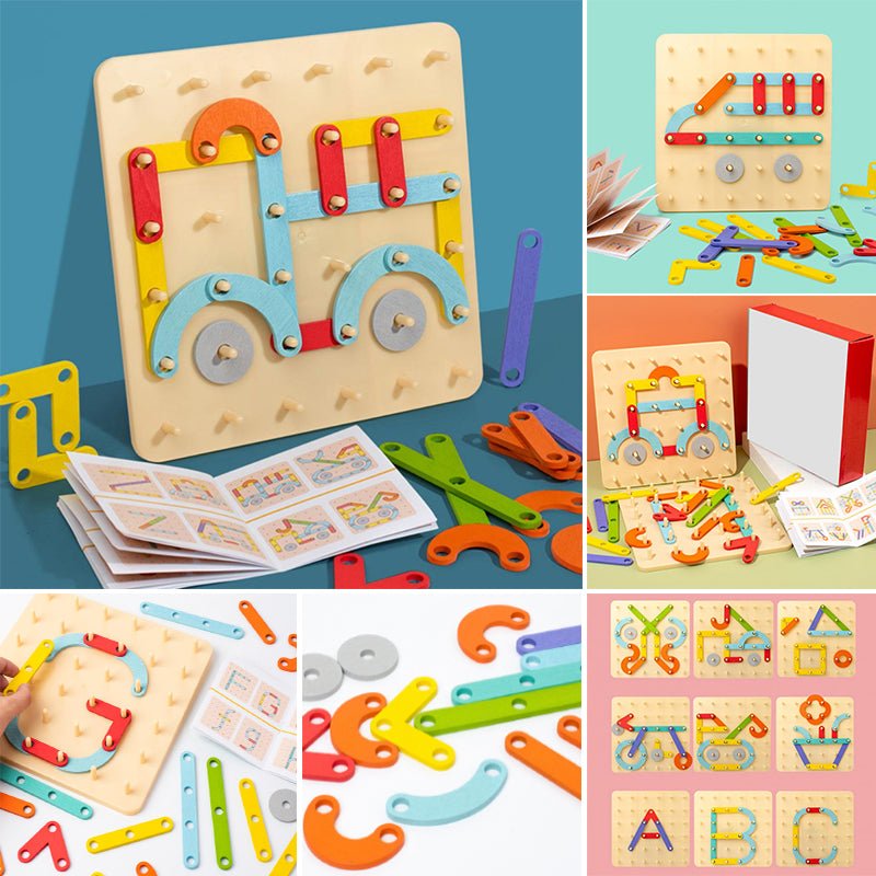 ShapeBright™ – Montessori Wooden Puzzle – Cognitive Learning Toy