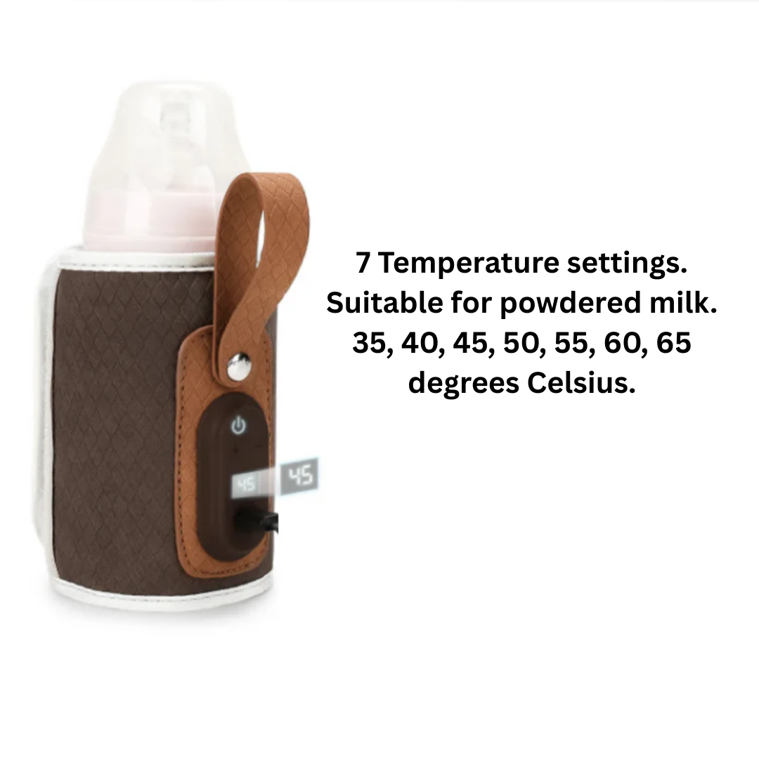 WarmSip™ – Portable USB Bottle Warmer – 7-Setting Temperature Control