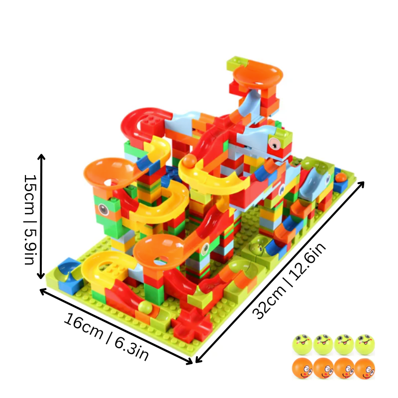 MazeCrafter™ – Marble Run Construction Kit – Build, Learn, and Play