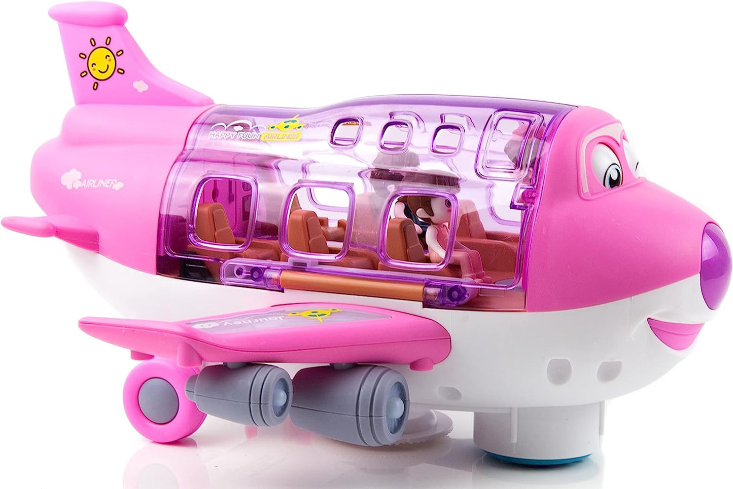 SkySpin™ – Light-Up Airplane Toy – 360° Spinning Play Fun