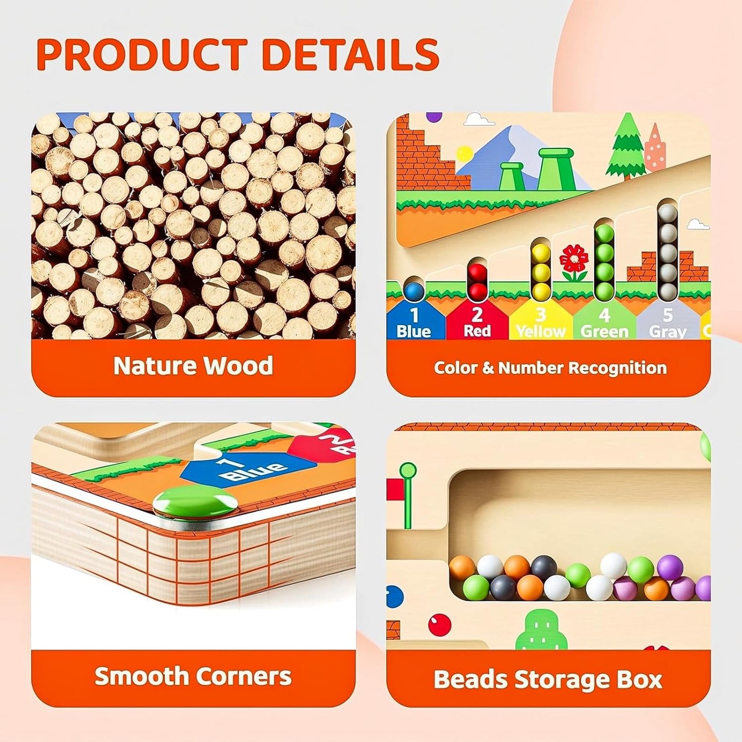 MazeMeadow™ – Wooden Magnetic Maze – Guided Puzzle Play