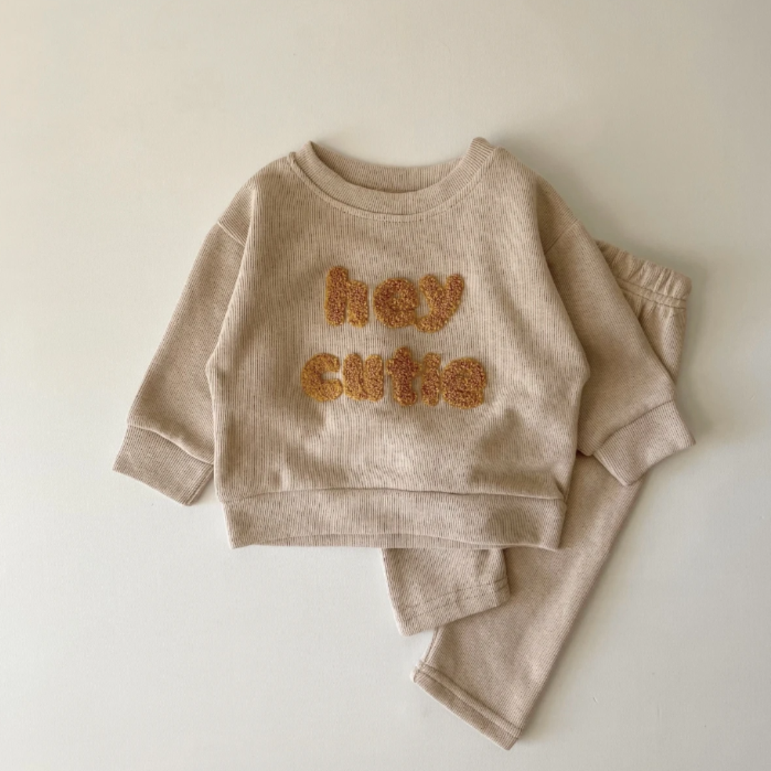 HeyCutieSet™ – Soft Cotton Baby Outfit – Unisex Toddler Clothing