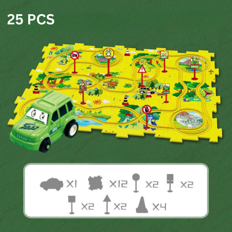 FlexiTrack™ – Modular Racing Track Set – Build, Race, and Rebuild for Endless Fun