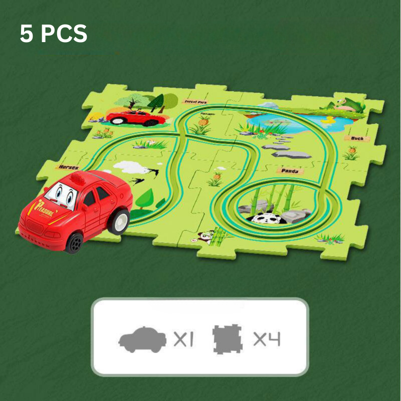 FlexiTrack™ – Modular Racing Track Set – Build, Race, and Rebuild for Endless Fun