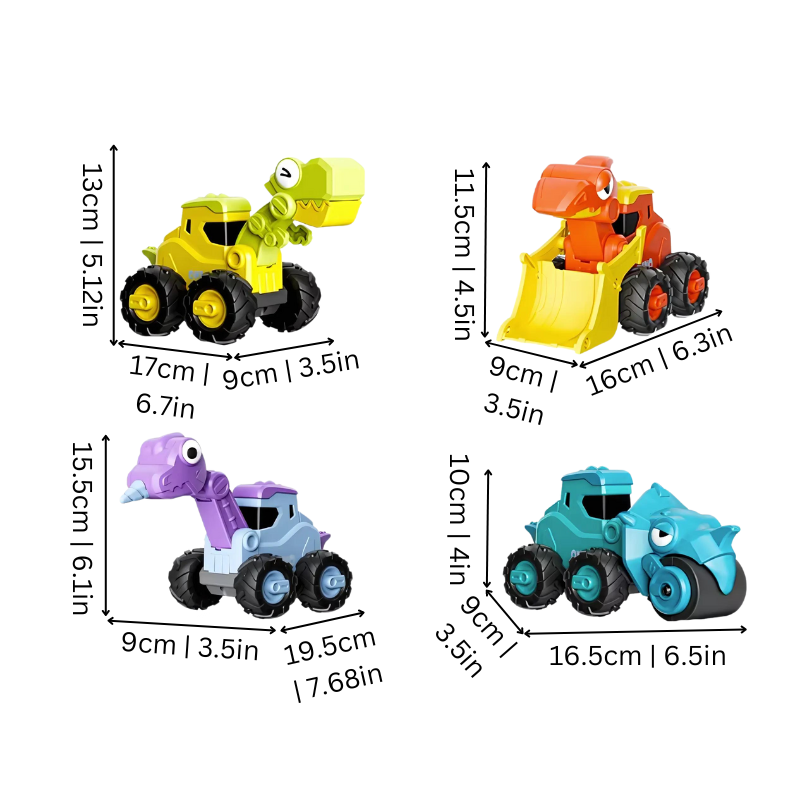 DinoDash™ – Push & Go Dinosaur Vehicle Set – Imaginative Play for Toddlers