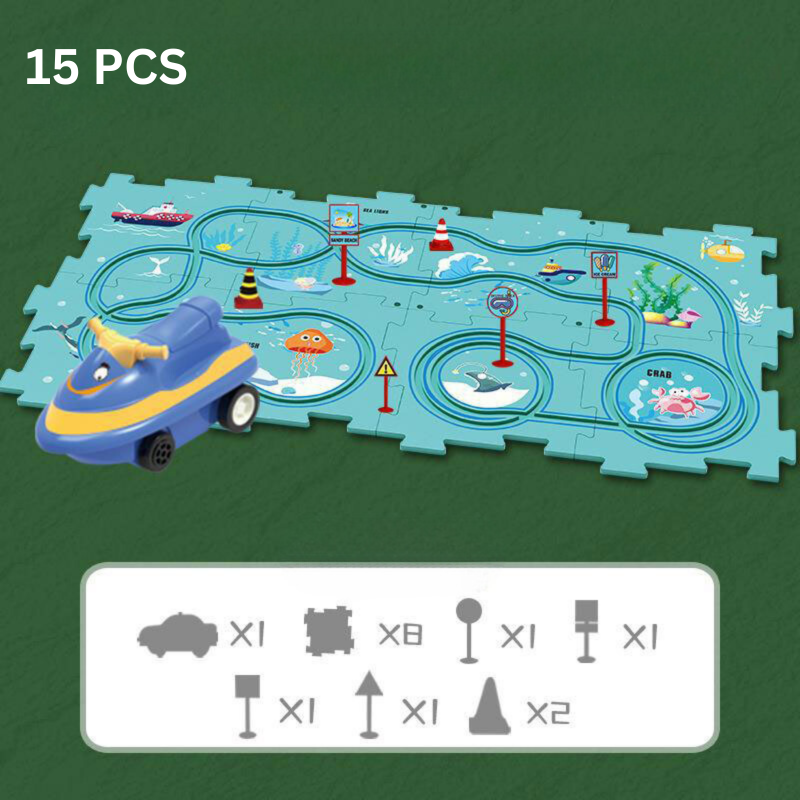 FlexiTrack™ – Modular Racing Track Set – Build, Race, and Rebuild for Endless Fun