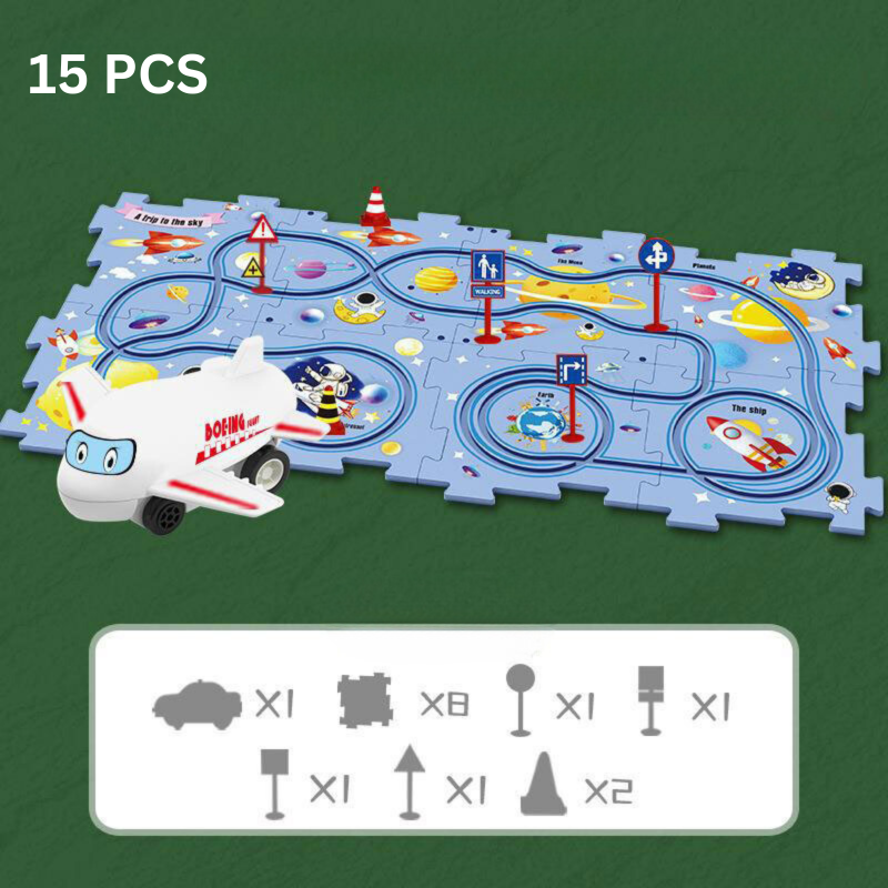 FlexiTrack™ – Modular Racing Track Set – Build, Race, and Rebuild for Endless Fun