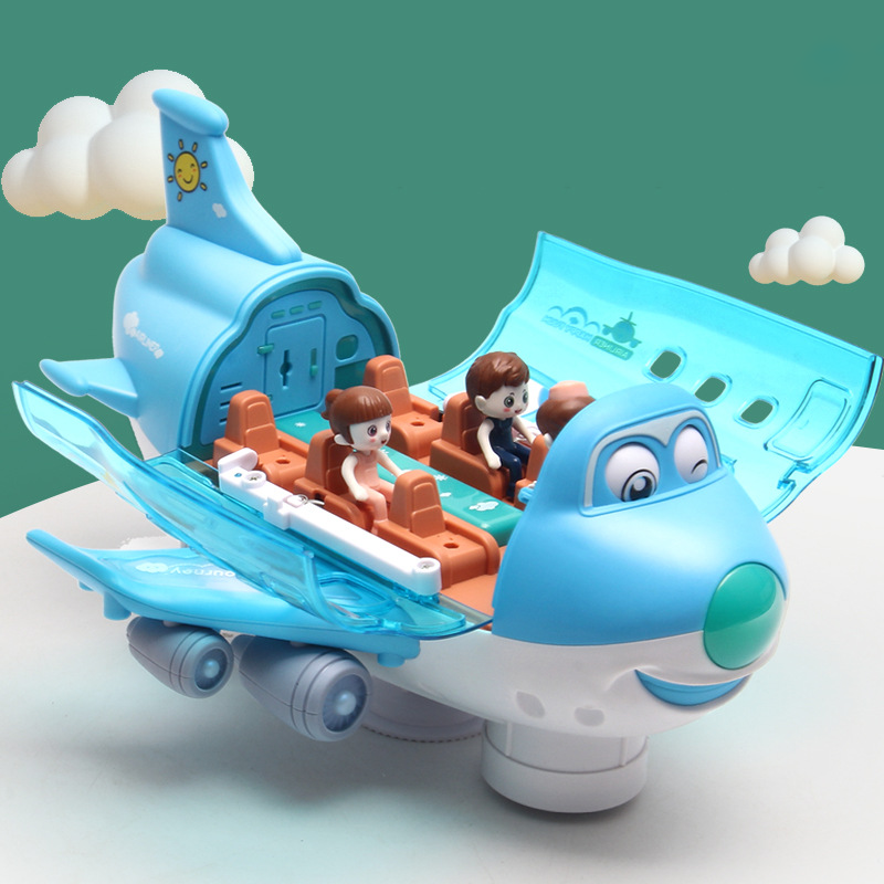 SkySpin™ – Light-Up Airplane Toy – 360° Spinning Play Fun