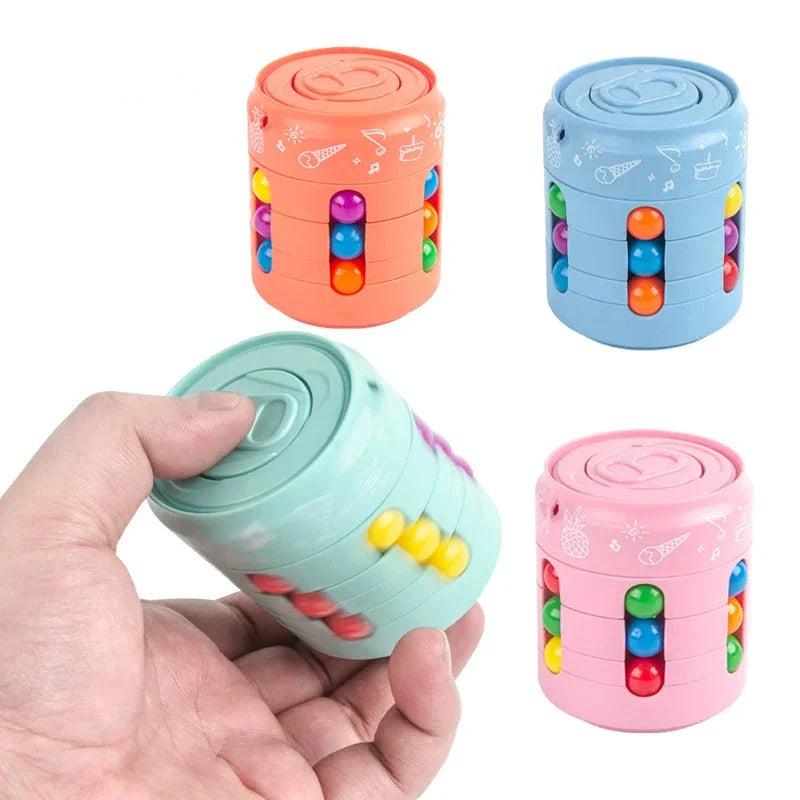 SpinLogic™ – Rotating Puzzle Fidget Cube – Stress Relief Toy