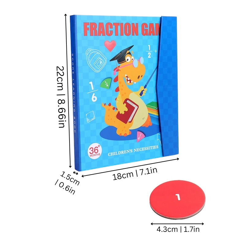 FractionFlex™ – Magnetic Fraction Puzzle – Visual Math Mastery