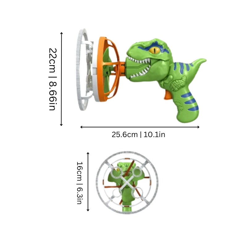BubbleRex™ – Dinosaur Bubble Blaster – Over 1000 Bubbles Per Minute for Outdoor Fun