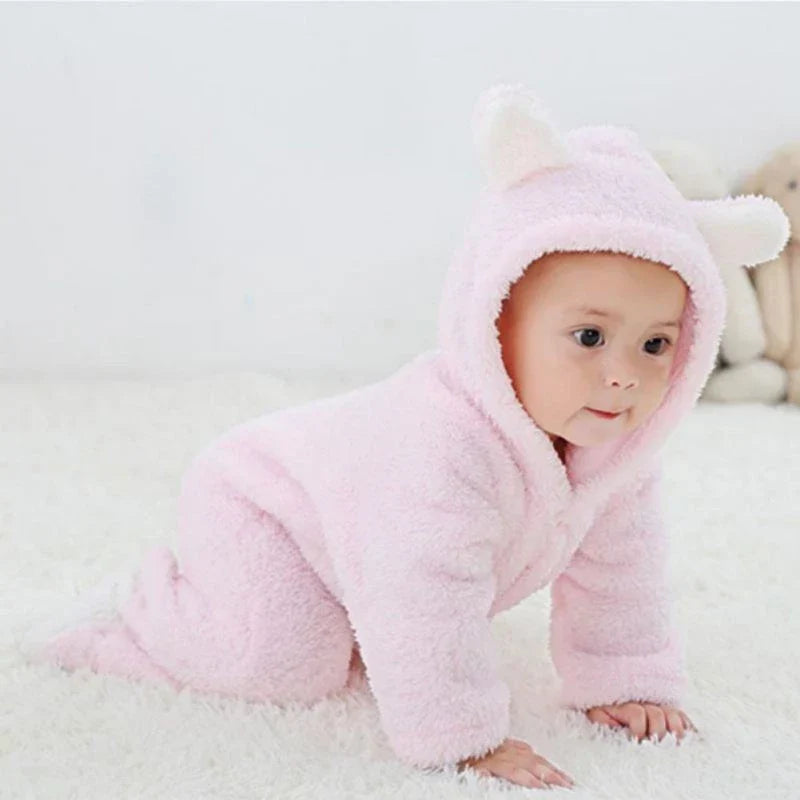 BearSnuggle™ – Soft Hooded Baby Onesie – Cuddly Everyday Wear