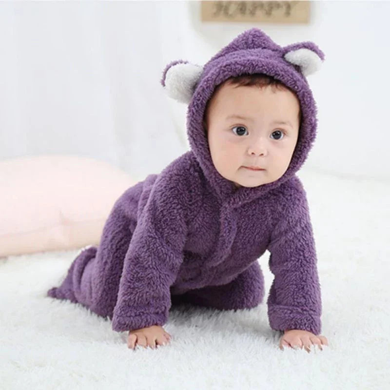 BearSnuggle™ – Soft Hooded Baby Onesie – Cuddly Everyday Wear