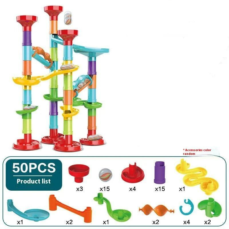 MarbleMaze™ – Modular Marble Run – Build, Learn, and Play with Endless Possibilities