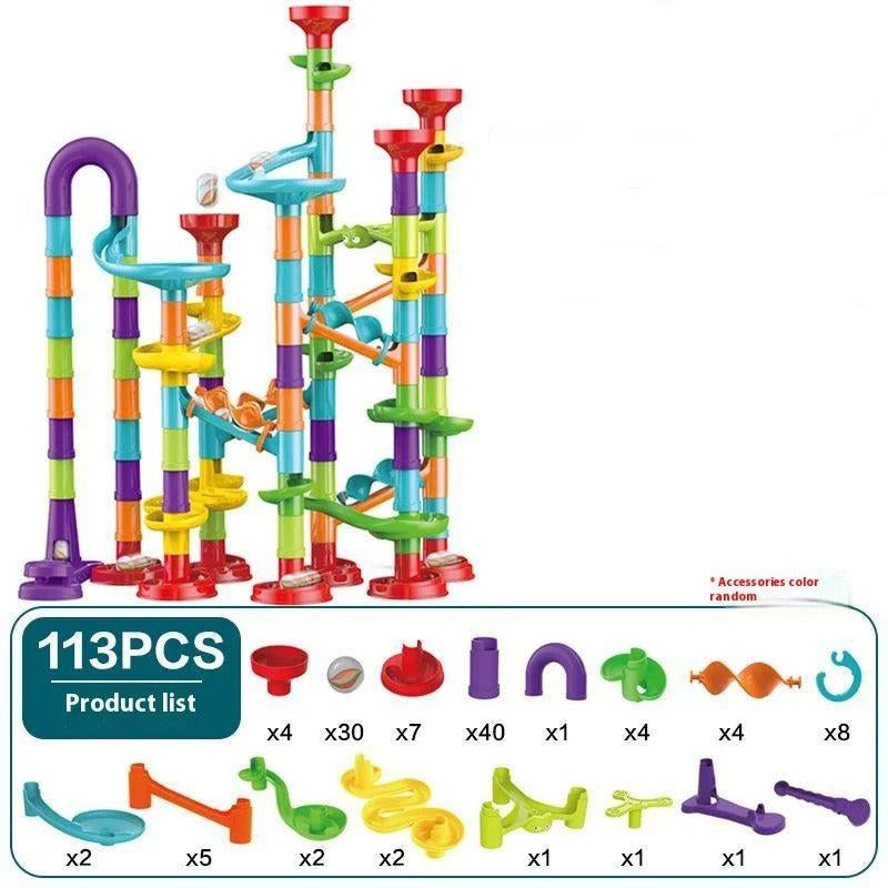 MarbleMaze™ – Modular Marble Run – Build, Learn, and Play with Endless Possibilities