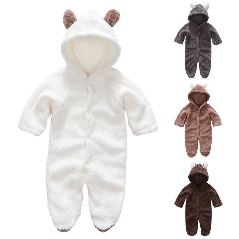 BearSnuggle™ – Soft Hooded Baby Onesie – Cuddly Everyday Wear