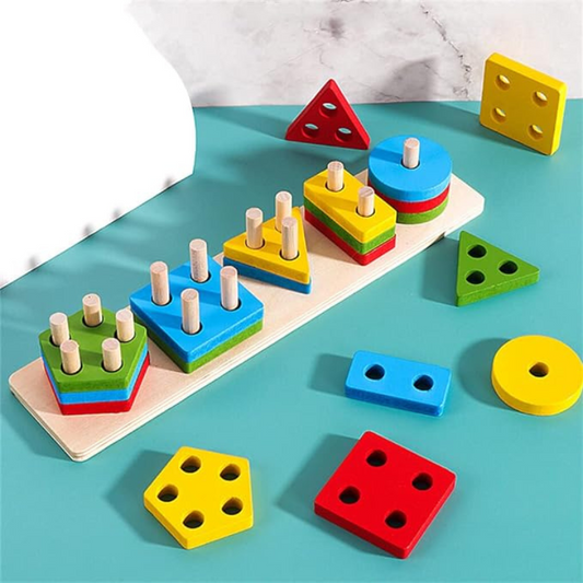 SortiWood™ – Montessori Sorting Puzzle – Wooden Shape Challenge