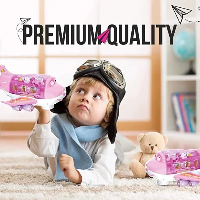 SkySpin™ – Light-Up Airplane Toy – 360° Spinning Play Fun
