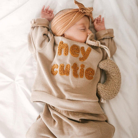 HeyCutieSet™ – Soft Cotton Baby Outfit – Unisex Toddler Clothing