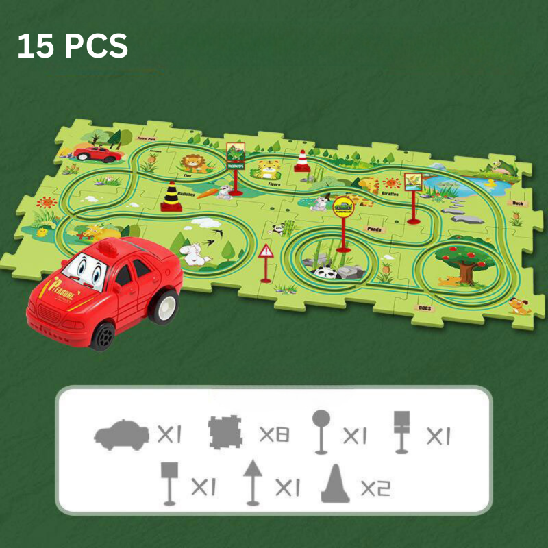 FlexiTrack™ – Modular Racing Track Set – Build, Race, and Rebuild for Endless Fun