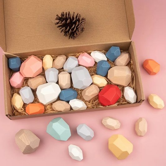 StackStones™ – Montessori Wooden Building Blocks – Creative Play for Kids