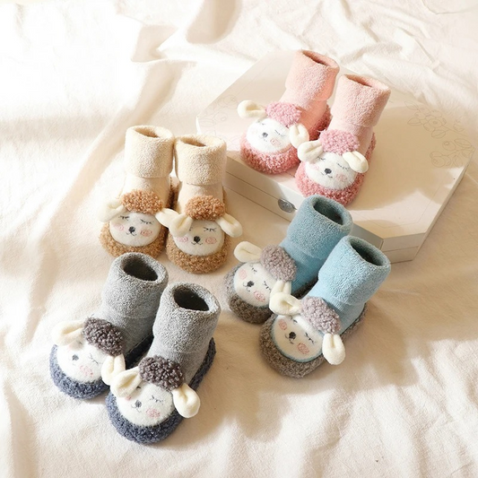 ToastyToes™ – Plush Cartoon Baby Booties – Warmth & Safety