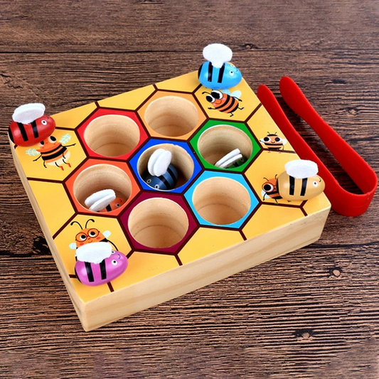 HiveMatch™ – Montessori Bee Sorting Toy – Colour &amp; Coordination Game