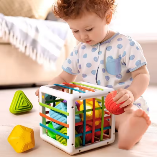 BrightBlocks™ – Colour & Shape Sorting Cube – Kids Educational Blocks
