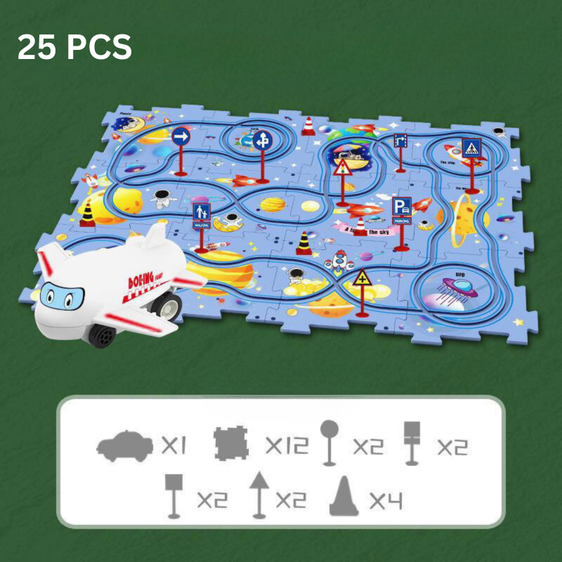 FlexiTrack™ – Modular Racing Track Set – Build, Race, and Rebuild for Endless Fun