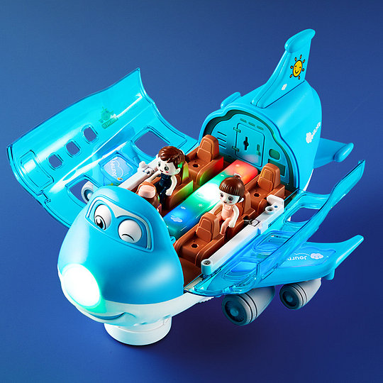 SkySpin™ – Light-Up Airplane Toy – 360° Spinning Play Fun