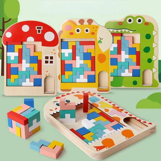 BlockBuddies™ – Sustainable Wooden Strategy Game – Engaging Puzzle Set