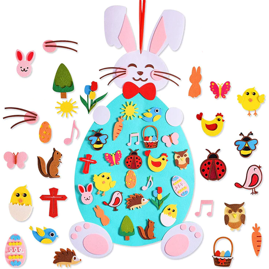SpringSnuggles™ – Easter Felt Bunny Playset – Easter Fun Edition
